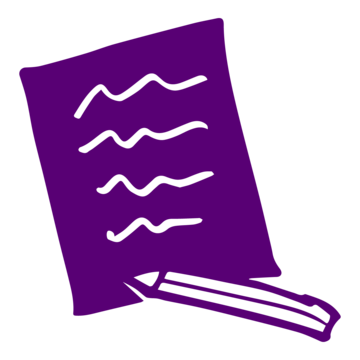 letter and pencil